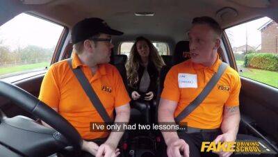 Fake Driving Rookie instructor fucks Classy MILF - xxxfiles.com - Britain