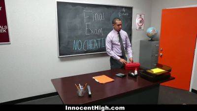 Monroe - Naughty Natalie Monroe Fucks Her Teacher's Big Cock in Classroom - sexu.com