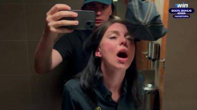 Risky Public Sex In The Toilet Fucked A Mcdonalds Worker Because Of Spilled Soda! - Eva Soda - hclips