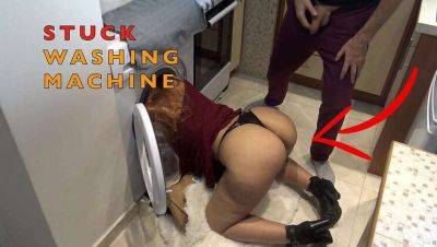 Dumb Maid Trapped in Washing Machine - xxxfiles.com