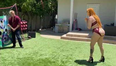 Lauren Phillips - Redhead MILF Lauren Phillips Plays Cock Ball Game with Step Son - porntry.com