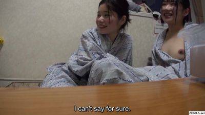Slim Petite Japanese Cutie Enjoy Their First Lesbian Sex After Taking Bath Together - anysex.com - Japan